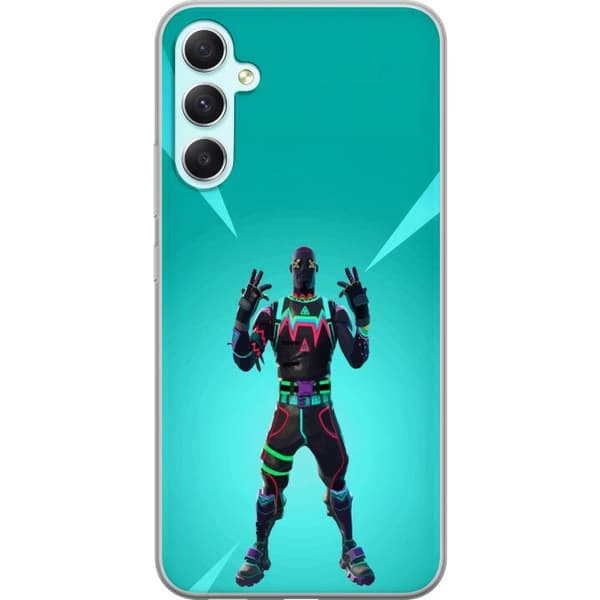 Samsung Galaxy A34 Gjennomsiktig deksel svart ridder fortnite