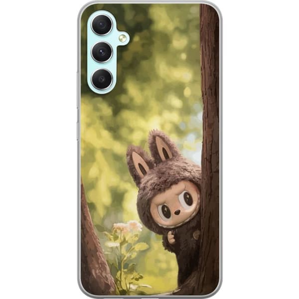 Samsung Galaxy A34 Gjennomsiktig deksel Labubu Graffiti Vibes – Gatukunst i Monsterform