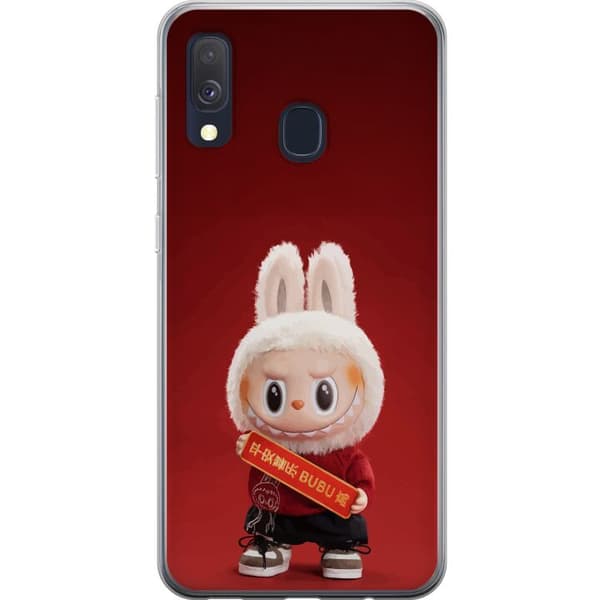 Samsung Galaxy A40 Läpinäkyvä kuori Pop Mart The Monsters Labubu Onnea Vinyl Nukke