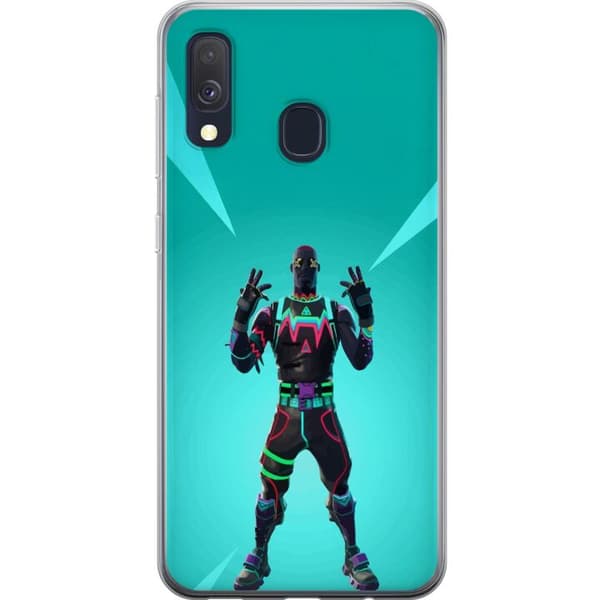 Samsung Galaxy A40 Gennemsigtig cover sort ridder fortnite