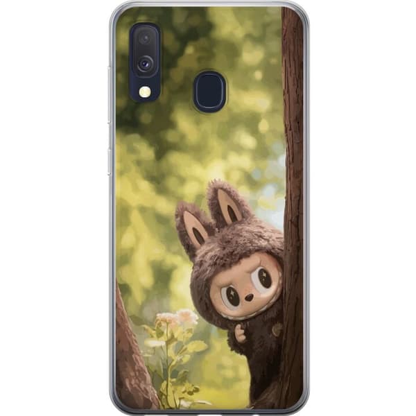 Samsung Galaxy A40 Läpinäkyvä kuori Labubu Graffiti Vibes – Katutaide hirviömuodossa