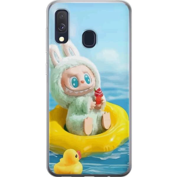 Samsung Galaxy A40 Gennemsigtig cover Labubu Stripe Attack - Striber møder monstre