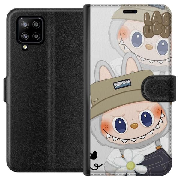 Samsung Galaxy A42 5G Tegnebogsetui Labubu Minimal Mood - Enkel og stilren monsterdesign