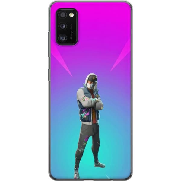Samsung Galaxy A41 Läpinäkyvä kuori musta ritari fortnite