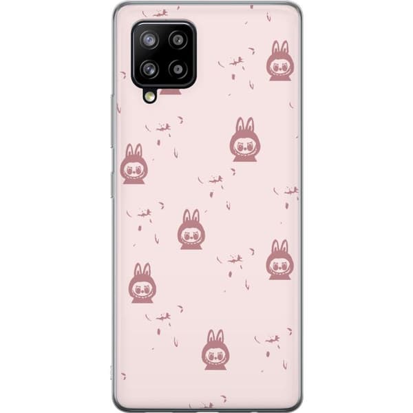 Samsung Galaxy A42 5G Genomskinligt Skal Labubu Neon Pop – Neonfärgad pop art monster