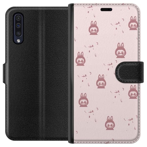 Samsung Galaxy A50 Lommeboketui Labubu Neon Pop - Neonfarget pop art monster
