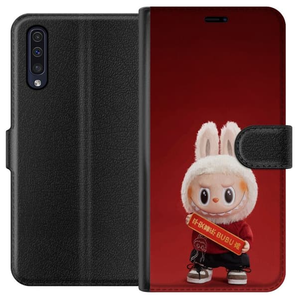 Samsung Galaxy A50 Lompakkokotelo Pop Mart The Monsters Labubu Onnea Vinyl Nukke