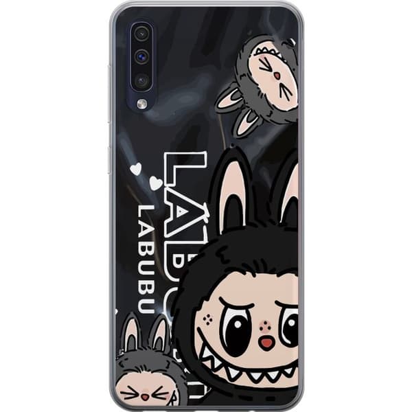 Samsung Galaxy A50 Gennemsigtig cover <nl>Labubu Black Energy - Sort mønster i gade stil