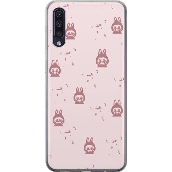 Samsung Galaxy A50 Gennemsigtig cover Labubu Neon Pop - Neonfarvet pop art monster