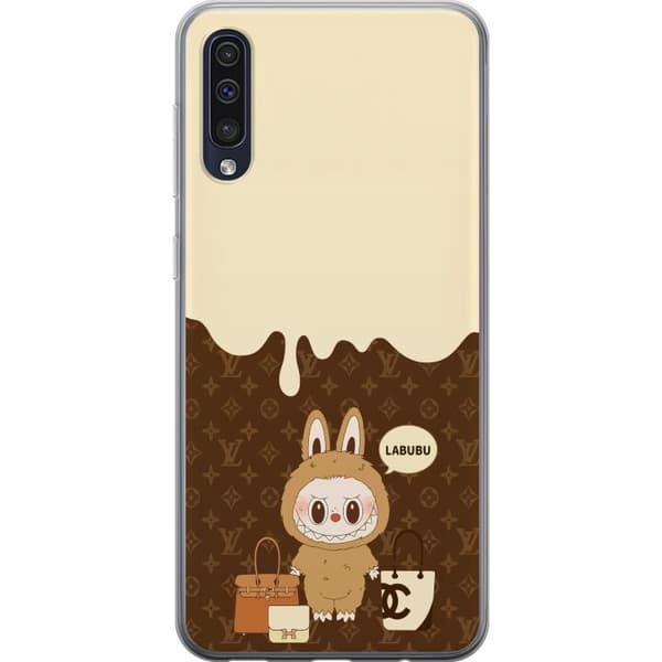 Samsung Galaxy A50 Läpinäkyvä kuori Labubu Blue Chill - Sinisen sävyt ja rauhallinen ilme