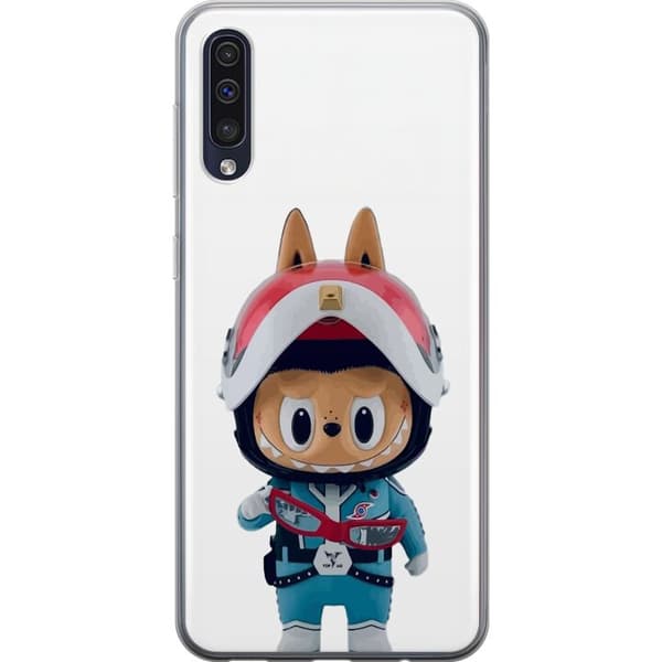 Samsung Galaxy A50 Gennemsigtig cover How2work Labubu Monstre x Ultraman Blue Figur