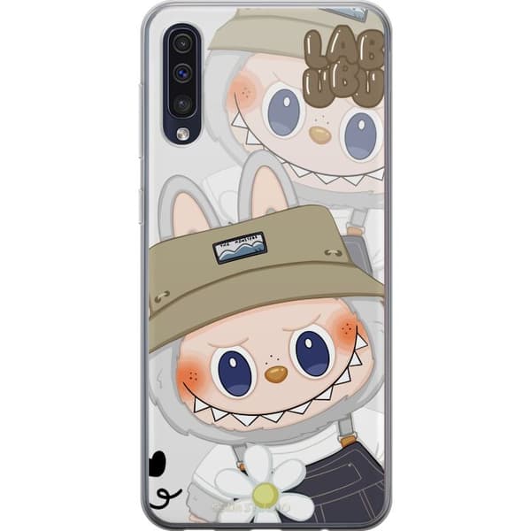 Samsung Galaxy A50 Läpinäkyvä kuori Labubu Minimal Mood - Yksinkertainen ja tyylikäs hirviösuunnittelu
