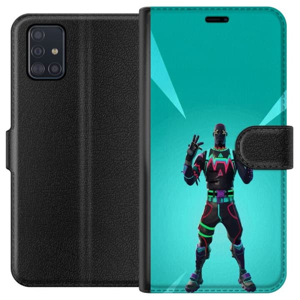 Samsung Galaxy A51 Tegnebogsetui sort ridder fortnite