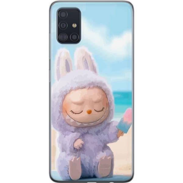 Samsung Galaxy A51 Gennemsigtig cover Labubu Lyserød Stemning