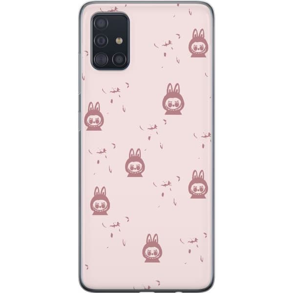 Samsung Galaxy A51 Gjennomsiktig deksel Labubu Neon Pop - Neonfarget pop art monster