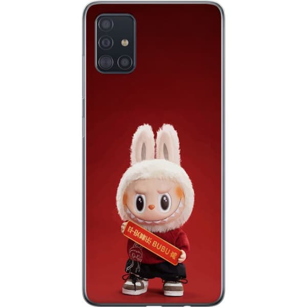 Samsung Galaxy A51 Gennemsigtig cover Pop Mart The Monsters Labubu Held og Lykke Vinyl Plysdukke