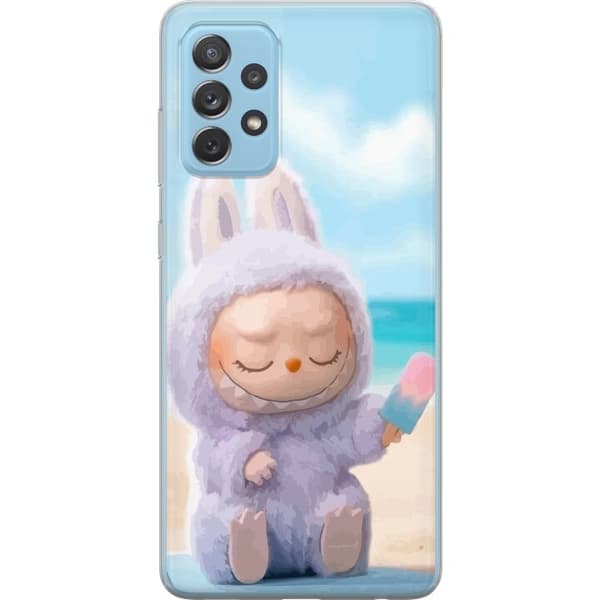 Samsung Galaxy A52 5G Läpinäkyvä kuori Labubu Vaaleanpunainen Tunnelma