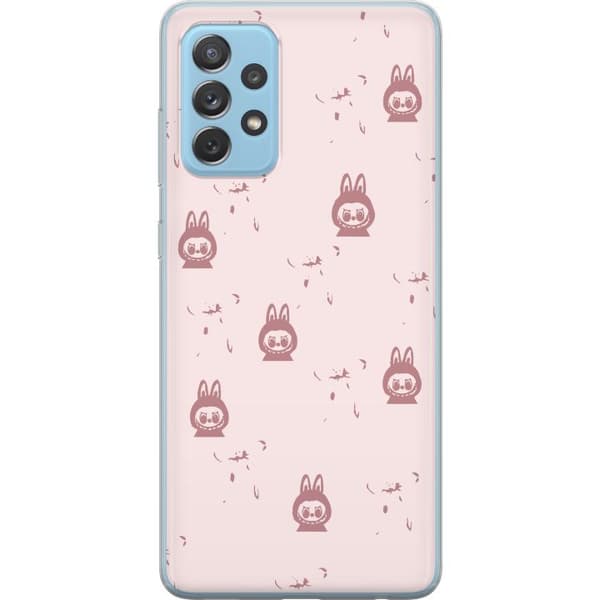 Samsung Galaxy A52 5G Läpinäkyvä kuori Labubu Neon Pop - Neonvärinen pop art hirviö