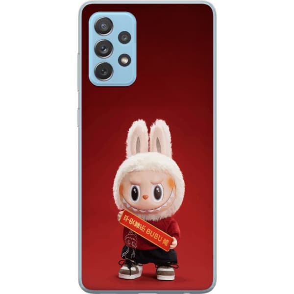 Samsung Galaxy A52 5G Gennemsigtig cover Pop Mart The Monsters Labubu Held og Lykke Vinyl Plysdukke