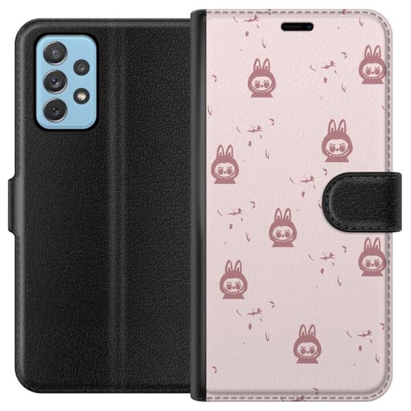 Samsung Galaxy A52 5G Tegnebogsetui Labubu Neon Pop - Neonfarvet pop art monster