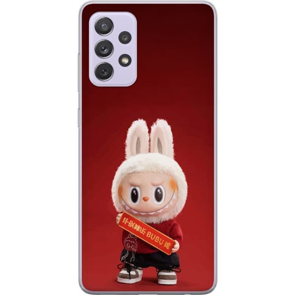 Samsung Galaxy A52s 5G Läpinäkyvä kuori Pop Mart The Monsters Labubu Onnea Vinyl Nukke
