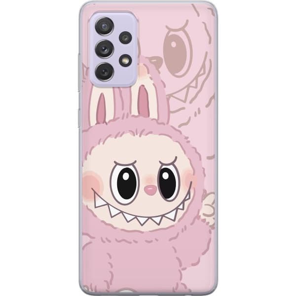 Samsung Galaxy A52s 5G Genomskinligt Skal Labubu Floral Freak – Blommigt monster i vintage-stil