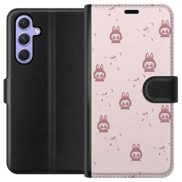 Samsung Galaxy A54 Plånboksfodral Labubu Neon Pop – Neonfärgad pop art monster