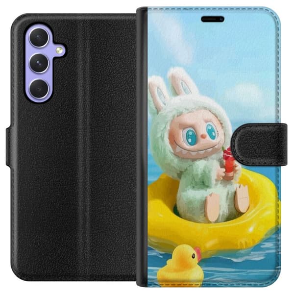 Samsung Galaxy A54 Tegnebogsetui Labubu Stripe Attack - Striber møder monstre