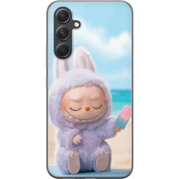 Samsung Galaxy A55 Gennemsigtig cover Labubu Lyserød Stemning