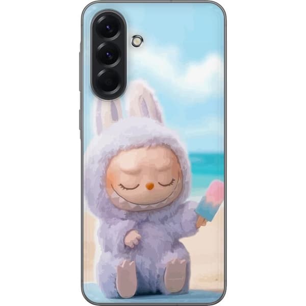 Samsung Galaxy A56 Gennemsigtig cover Labubu Lyserød Stemning