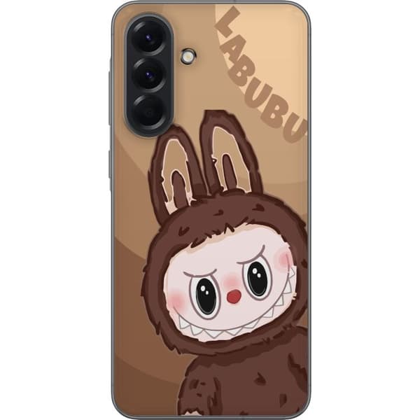 Samsung Galaxy A56 Gennemsigtig cover Labubu Skyde Sød - Hvid og Blå Design med Sød Stil