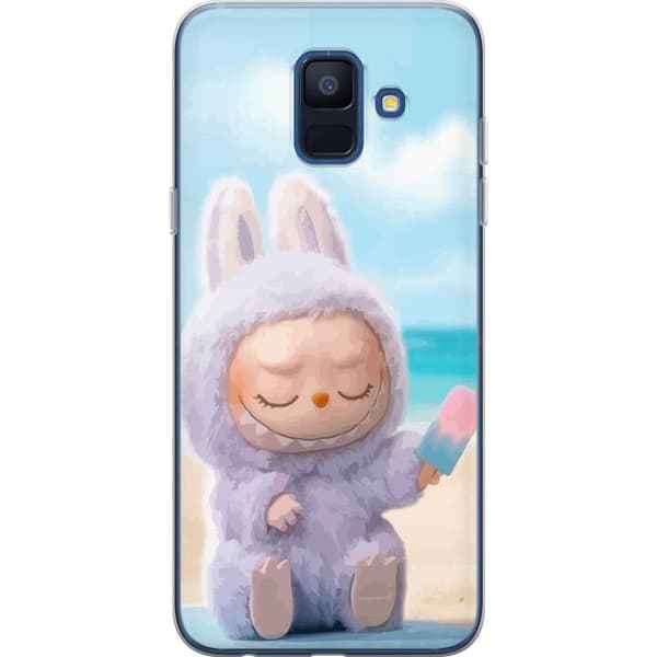 Samsung Galaxy A6 (2018) Läpinäkyvä kuori Labubu Vaaleanpunainen Tunnelma
