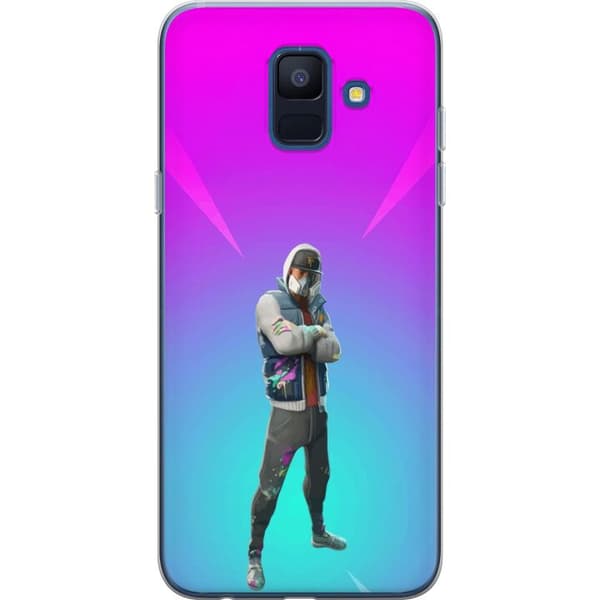 Samsung Galaxy A6 (2018) Läpinäkyvä kuori musta ritari fortnite