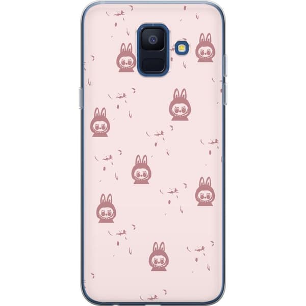 Samsung Galaxy A6 (2018) Gennemsigtig cover Labubu Neon Pop - Neonfarvet pop art monster