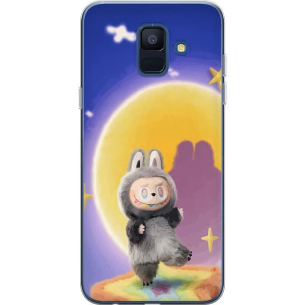 Samsung Galaxy A6 (2018) Läpinäkyvä kuori Labubu Neon Pop - Neonväri pop-taiteen hirviö