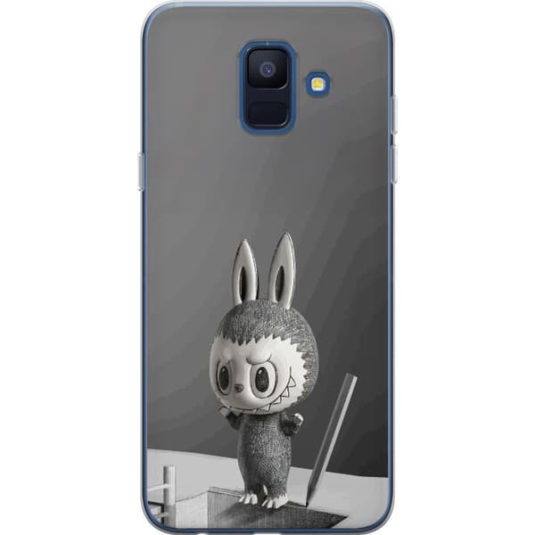 Samsung Galaxy A6 (2018) Gennemsigtig cover Pop Mart MEGA LABUBU LABUBU Sketch 1000%