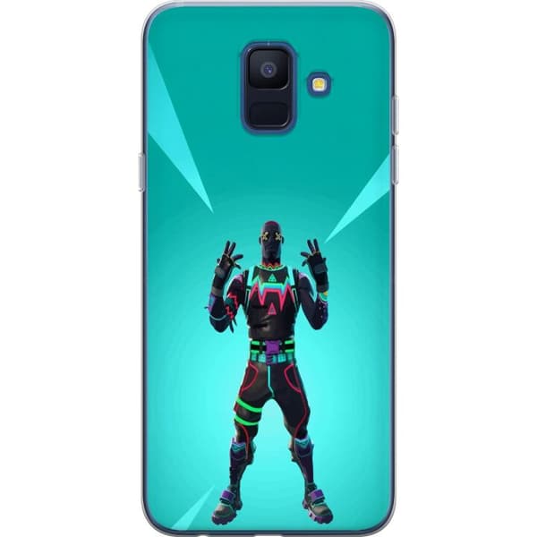 Samsung Galaxy A6 (2018) Gennemsigtig cover sort ridder fortnite