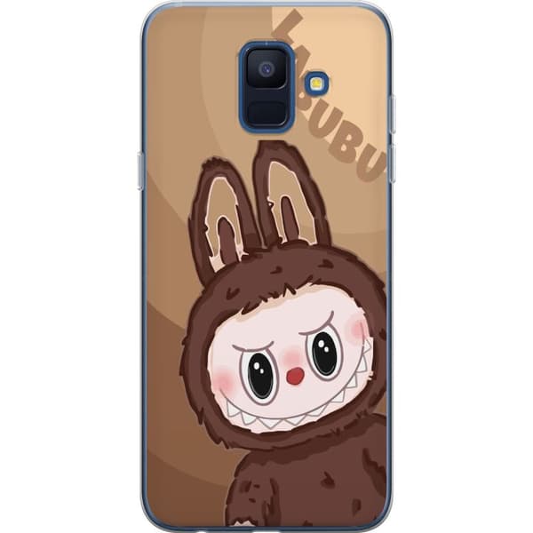 Samsung Galaxy A6 (2018) Läpinäkyvä kuori Labubu Pilvipieni - Valkoinen ja Sininen Suunnittelu Söpöllä Tyylillä