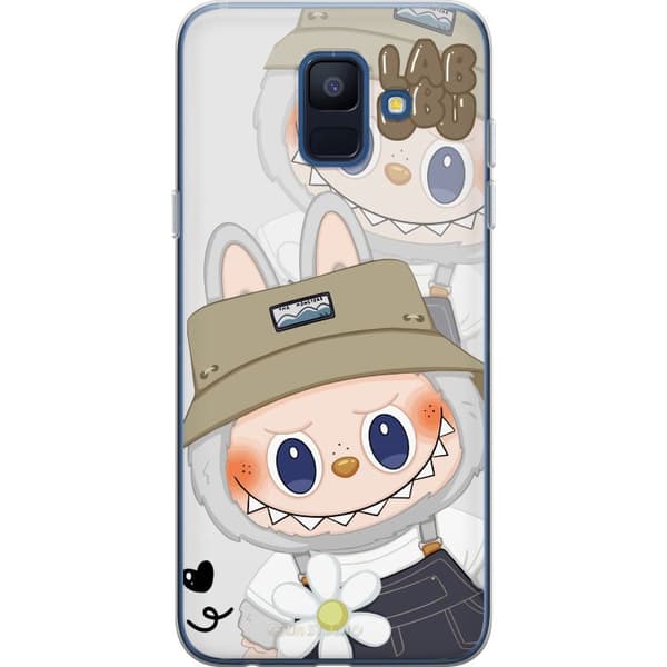 Samsung Galaxy A6 (2018) Gennemsigtig cover Labubu Minimal Mood - Enkel og stilren monsterdesign