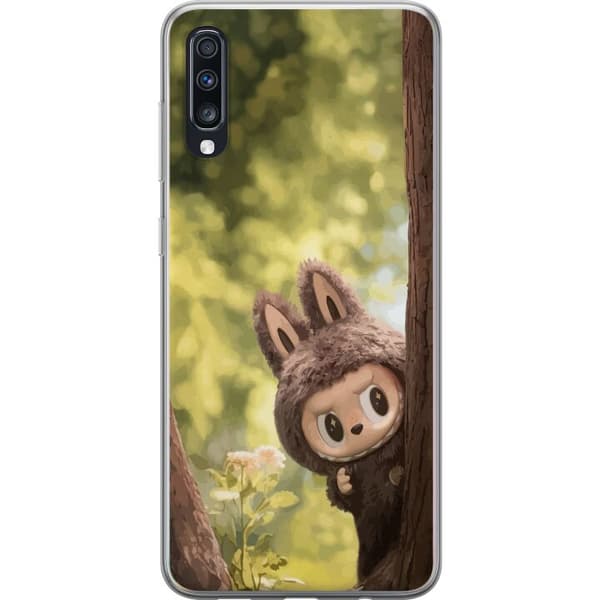 Samsung Galaxy A70 Gennemsigtig cover Labubu Graffiti Vibes – Gadekunst i monsterform