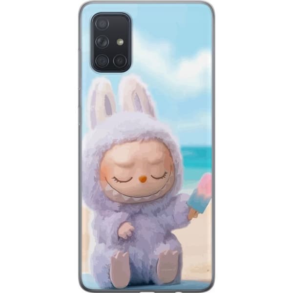 Samsung Galaxy A71 Gjennomsiktig deksel Labubu Pink Stemning