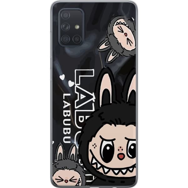 Samsung Galaxy A71 Gjennomsiktig deksel <nl>Labubu Black Energy - Svart mønster i gatestil