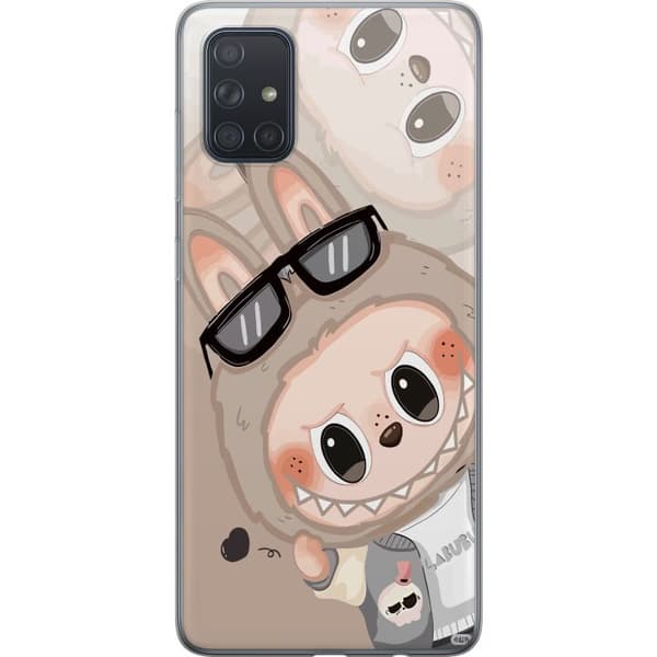 Samsung Galaxy A71 Läpinäkyvä kuori Labubu Rainbow Chaos
