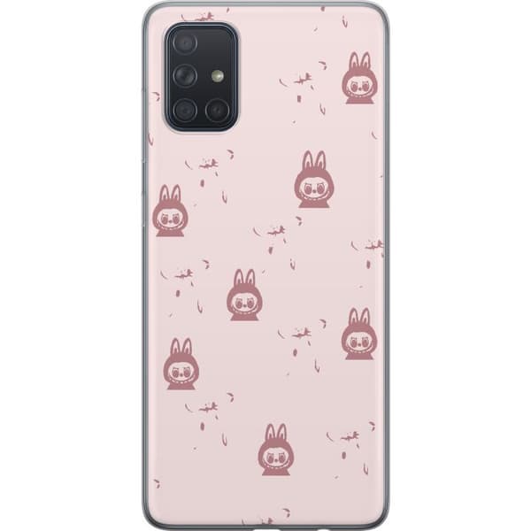 Samsung Galaxy A71 Gennemsigtig cover Labubu Neon Pop - Neonfarvet pop art monster
