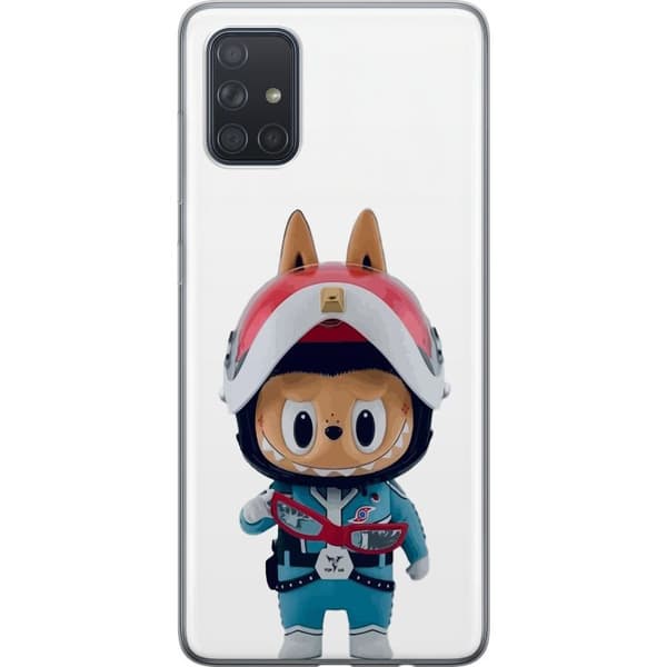 Samsung Galaxy A71 Gennemsigtig cover How2work Labubu Monstre x Ultraman Blue Figur