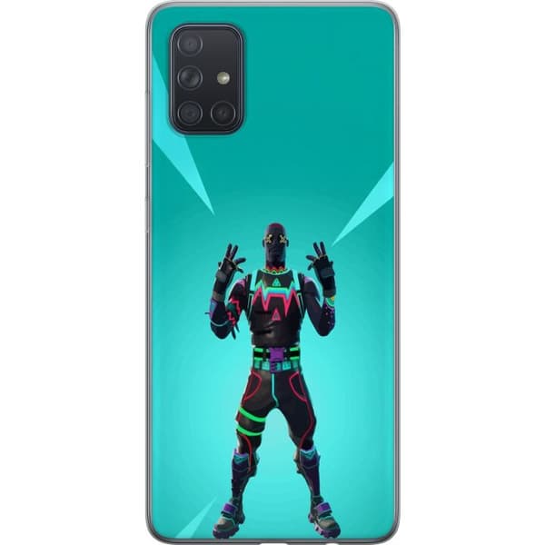 Samsung Galaxy A71 Gennemsigtig cover sort ridder fortnite