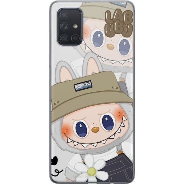 Samsung Galaxy A71 Gennemsigtig cover Labubu Minimal Mood - Enkel og stilren monsterdesign
