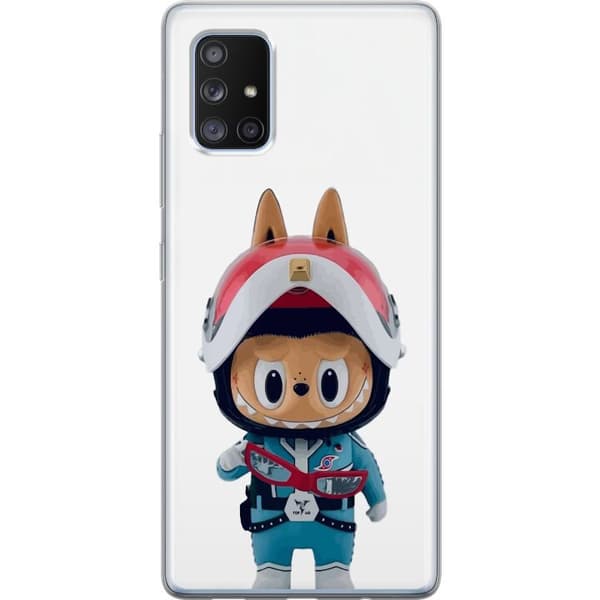 Samsung Galaxy A71 5G Gennemsigtig cover How2work Labubu Monstre x Ultraman Blue Figur