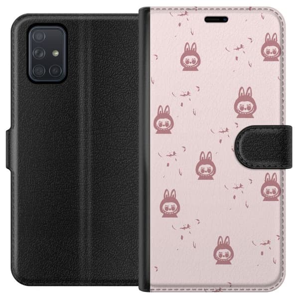 Samsung Galaxy A71 Lommeboketui Labubu Neon Pop - Neonfarget pop art monster