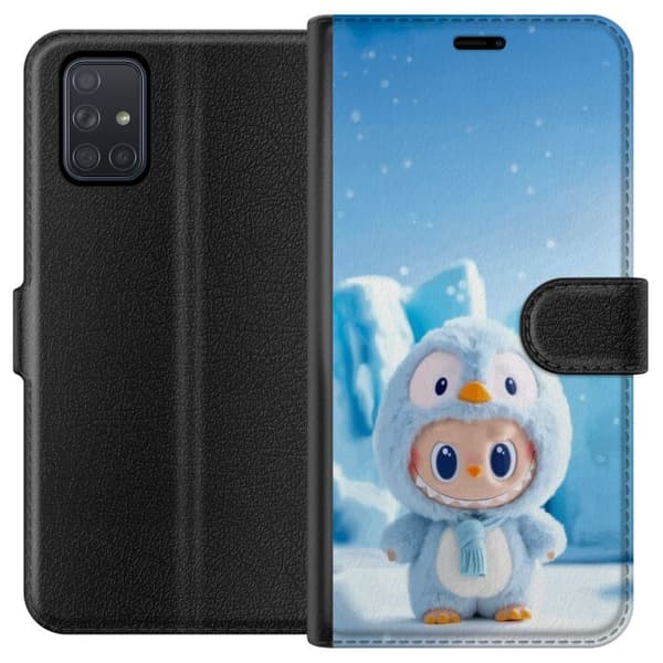Samsung Galaxy A71 Tegnebogsetui sort ridder fortnite